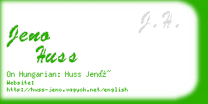 jeno huss business card